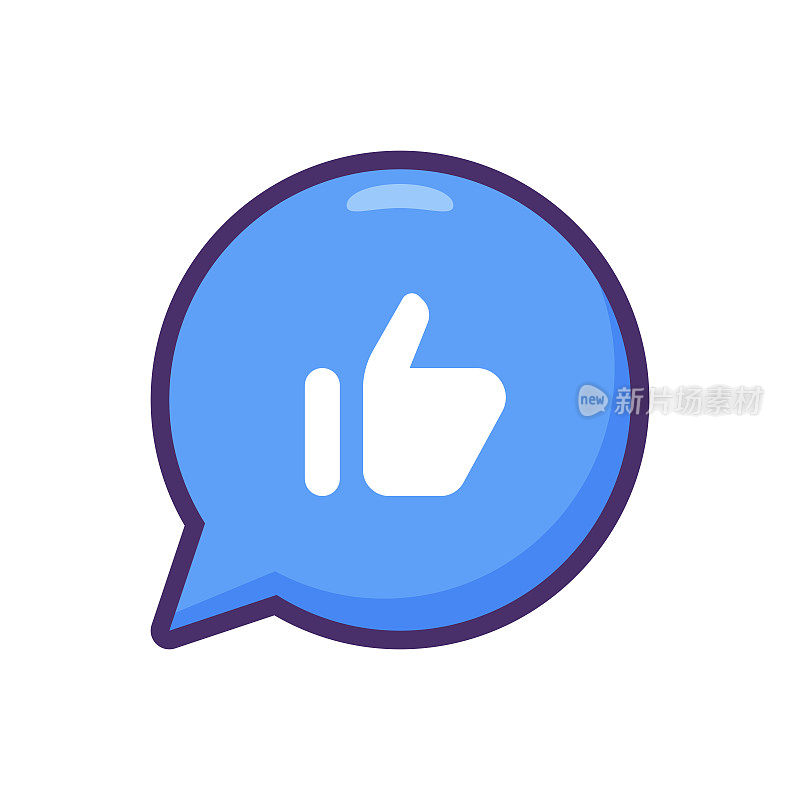 Social media icon on speech bubble